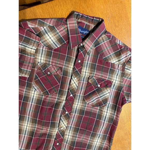 Wrangler Other - VTG Wrangler Pearl Snap Shirt Mens L Western Stripe XLong Tail Single Needle USA